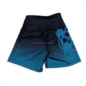 Women's High-Waist Breathable Gym Shorts Custom Printed Active Wear for Sport & Fitness Sustainable Yoga Shorts <b>Belt</b> Decoration - Product Image 1