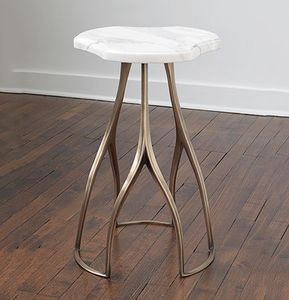 Table basse de luxe en gros pour la maison Table de meubles de café d'hôtel et de restaurant Table basse au design unique couleur or et blanc - Product Image 5