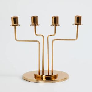Golden Metal <b>Tree</b> Design 5 Holder Stand for Home <b>Decoration</b> Full Metal Body with Sizes 13.5 Inches - Product Image 4