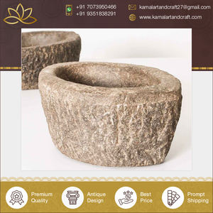 Dernier fournisseur de stock largement vendu vintage de luxe aspect classique fait à la main pierre antique Kharal Pot jardin maison Restaurant hôtel - Product Image 3