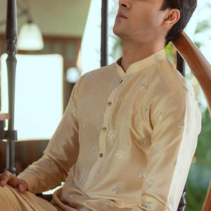 <b>Men's</b> <b>Shalwar</b> <b>Kameez</b> Sets Customized Logo Design High Quality Soft Cotton Stylish Ethnic Summer Season OEM Services Available - Product Image 4