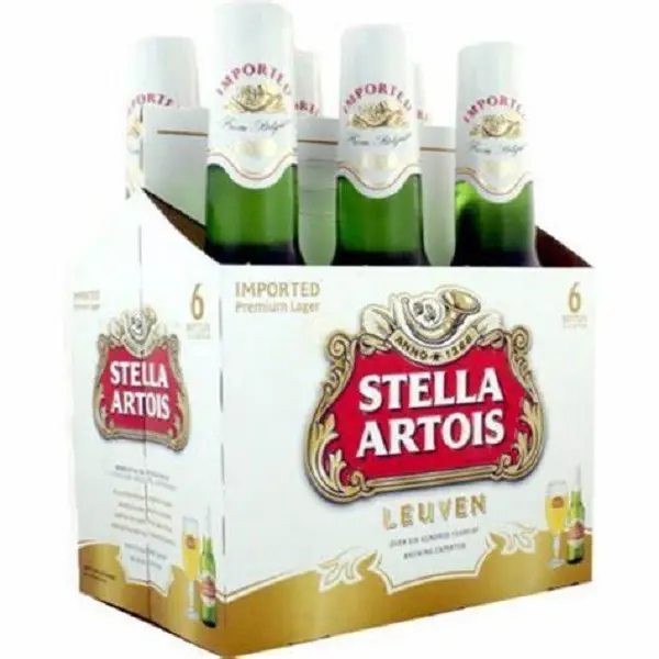 Stella Artoisプレミアムラガー24x440ml缶とボトルの輸出準備完了