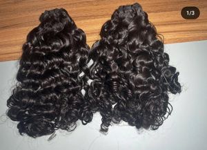 Extensiones de pelo rizado para bebé alineadas con cutícula virgen Remy cruda de alta calidad india, modelo no permanente, proveedor directo India - Product Image 3