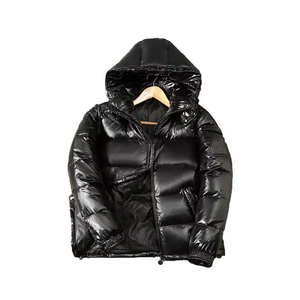 Chaqueta Acolchada con Cuello Alto de Lona para Hombre y Mujer, Parka Brillante, Abrigo Acolchado, Ropa de Abrigo Cálida para Invierno, Corte Regular - Product Image 4