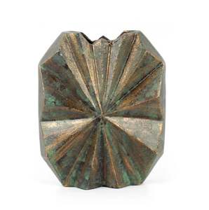 Metal Table Top Decorative Flower Pot round Shape for Home Decoration Handcrafted Modern Patina Finishing Aluminum Vase Casted - Product Image 3