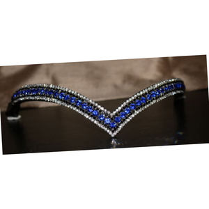 Élégant bandeau à sourcils en forme de V Bandeau décoratif en cristal Accessoire de bride équestre élégant Durable et tendance - Product Image 1