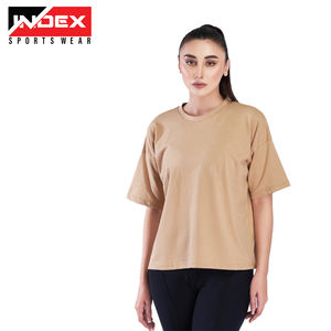 Último diseño 2025 Transpirable Heavy Regular Fit Mujeres 100% Camisetas de algodón Verano Anti-Pilling Cuello redondo - Product Image 1