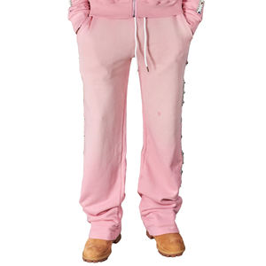 Pantalon de jogging décontracté en coton léger et de haute qualité pour homme, coupe droite oversize, entièrement imprimé, double taille, séchage rapide - Product Image 1