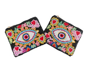Monedero pequeño con cremallera y bordado de cuentas, diseño de 'Te amo', hecho con cuentas de semillas, de buena calidad, bolsas promocionales personalizadas - Product Image 3