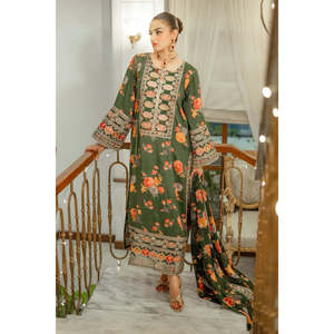 Collection de Soie de Luxe ANEELA 2025 Satin Vert-LUX15 TC-1404 - Product Image 3