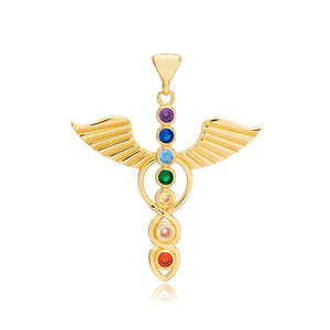 Colgante de plata de ley 925 con diseño de ala de arcoíris para mujer, joyería turca, la más vendida, hecha a mano - Product Image 6