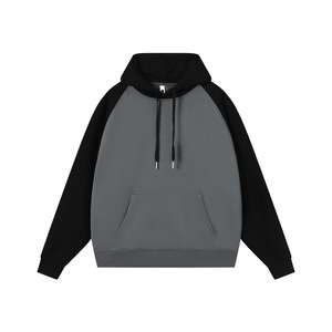 Streetwear surdimensionné unisexe 550gsm pull-over en éponge française grande taille à la mode pour hommes sweat à capuche Boxy de luxe uni à épaules tombantes - Product Image 3