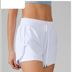 Pantalones cortos de Yoga acanalados de cintura alta para mujer, ciclista deportivo para gimnasio, correr, entrenamiento, Control de barriga, cintura elástica delgada - Product Image 3