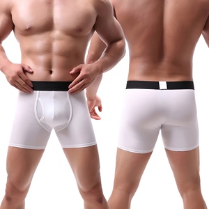 Ultra-Soft Men's <b>White</b> <b>Boxer</b> <b>Shorts</b> Designed with Moisture-Wicking Material and Flexible Waistband for Superior Daily Comfort - Product Image 3