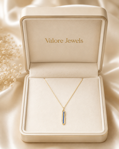 18K Gold Plated 925 Sterling Silver Reef Necklace – <b>Lapis</b> <b>Lazuli</b> Coastal Jewelry - Product Image 6