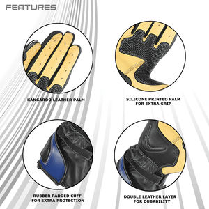 Guantes de Motocicleta de Cuero Unisex - Guantes de Motocicleta con su Propio Logotipo - Product Image 4