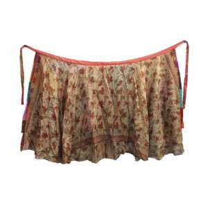 Vintage Reversible Dress Magic Wrap Around <b>Skirt</b> Recycled <b>Patchwork</b> in Chiffon Silk Sari Fabric - Product Image 3