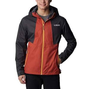 Nueva llegada superventas personalizado liso cortavientos ligero impermeable ropa de hombre chaquetas logotipo personalizado chaquetas de lluvia de nailon - Product Image 1