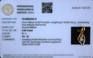 IGI certificado 18K oro sólido Mini colgante ligero diamante natural encanto sin cadena colgantes de diamantes y dijes - Product Image 6