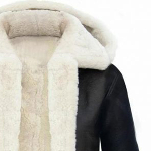 Nouveaux blousons d'aviateur en cuir d'hiver pour hommes avec doublure en fourrure brodée techniques pour temps froid - Product Image 3