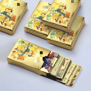 Caja de Almacenamiento Portátil de Cartón para Tarjetas Coleccionables YY Pocket Monster, con Tarjeta Pikachu Dorada - Product Image 1