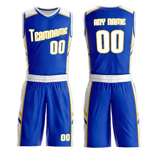 Maillot de basket-ball pour jeunes sur mesure tissu respirant col en V côtelé sans manches nom de l'équipe impression par sublimation numéro grande taille - Product Image 1