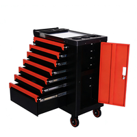 Système de rangement d'outils multifonctionnel à 7 tiroirs, chariot d'atelier en métal à roulettes, coffre pour l'organisation des outils à main