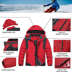 Veste de ski imperméable pour hommes avec doublure thermique imprimée du logo personnalisé OEM pour les sports d'hiver et les services de marque privée - Product Image 5