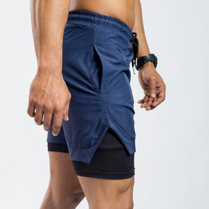 Pantalones cortos deportivos para correr transpirables con ribetes para hombre con cordón de diseño personalizado 2026 - Product Image 6