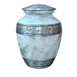 Urnes funéraires métalliques de style européen et américain pour adultes, fournitures funéraires en gros pour cendres humaines - Product Image 5