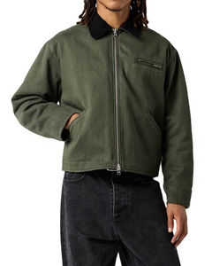 Veste de travail décontractée pour hommes en toile respirante avec logo personnalisé tenue de travail durable et confortable OEM vente en gros - Product Image 3