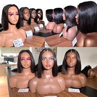 Vente en gros perruques de cheveux humains 2x4 2x6 4x4 Swiss HD perruque frontale en dentelle, cheveux vierges vietnamiens bruts perruques de cheveux bruts alignés sur les cuticules
