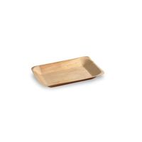 Plateau de service rectangulaire moderne en feuilles de palmier biodégradables et compostables, pour charcuterie, mini-plat de fromage, jetable