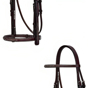 Bride de cheval Offre Spéciale marron, bride en cuir pour chevaux, bride à couronne unique pleine grandeur, produits en cuir de sellerie cheval - Product Image 5