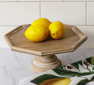 แท่นวางเค้กไม้ทรงหกเหลี่ยมสำหรับตกแต่งบนโต๊ะอาหาร - Product Image 1