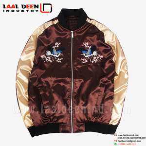 Chaqueta Bomber Universitaria de Invierno de Lona OEM, Chaqueta Universitaria Personalizada de Algodón con Letras, Chaqueta Cortavientos Gruesa para Hombre - Product Image 6