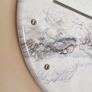 The CRAFT EXIM Luxury Natural Marble Quartz <b>Art</b> <b>Deco</b> <b>Desk</b> Clock Decorative Home Office <b>Desk</b> Timepiece Premium Handcrafted - Product Image 3