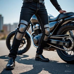 Pantalons de moto pour hommes HIGH STREET personnalisés OEM Équipement de protection pour la conduite de motos Jeans cargo pour motards Vêtements de course automobile - Product Image 2