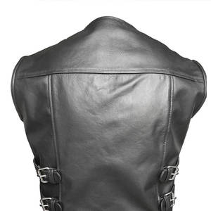 Chaleco de Cuero Genuino para Hombre, Chaleco sin Mangas para Motociclista, Chaleco de Piel de Vaca y Cordero, Logotipo Personalizado, Fabricante OEM, Suministro al por Mayor - Product Image 5