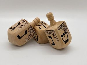 Traditional Wooden hanukah Dreidel Classic Jewish Toy Premium Spinning Holiday Game Menorah Festival Gift Unique Holiday <b>Decor</b> - Product Image 2