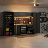 Banc de travail d'atelier industriel en acier de 3300 mm avec armoire à outils, panneau perforé et tiroirs verrouillables – Personnalisation OEM/ODM