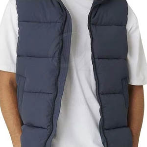 Vêtements d'extérieur bouffants sans manches pour hommes gilet bouffant pour couleur personnalisée bulle fermeture éclair chaud résistant à l'eau gilet bouffant - Product Image 5