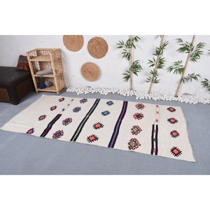 Alfombra Vintage Bohemia de Lana, Color Beige, 36x8 Pies, Área Grande, Estilo Clásico, Diseño de Retazos para Entrada, Rectángulo, Patrón Abstracto, Látex - Product Image 2