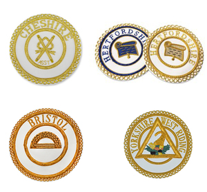 Customized New Design Hand Embroidered <b>Badges</b> Wholesale Masonic <b>Badges</b> Clothing Masonic Regalia <b>Badges</b> - Product Image 5