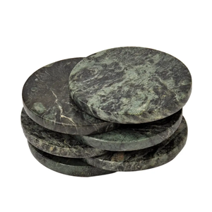 Sous-verres en cristal de haute qualité, cadeau, fabrication artisanale, sous-verres en marbre vert pour boissons, pierre naturelle, guérison, grossiste - Product Image 6