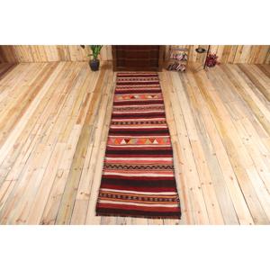 Vintage 2.7x9.7 ft <b>Runner</b> Rug, Turkish Rug, Kilim <b>Red</b> Floral Rug - Product Image 1
