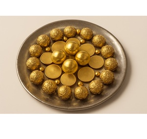 Bandeja de servicio de chocolate de metal decorativa artesanía y color antiguo ideal para servir elegante y arreglos de decoración de lujo - Product Image 1