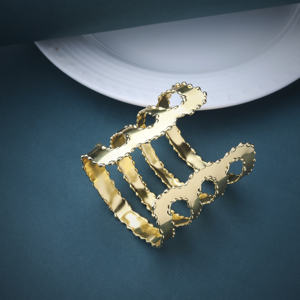 Luxe Ripple Edge Statement <b>Bracelet</b> for partywear - Product Image 2
