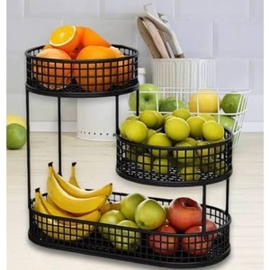Panier à fruits décoratif de qualité supérieure, fait à la main, en fil métallique, pour la cuisine - Product Image 6