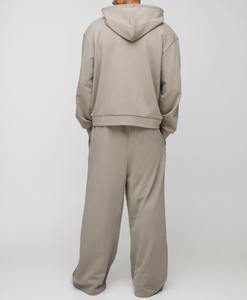 Chándal de gran tamaño pesado de alta calidad, transpirable, antipilling, sudadera con cremallera de talla grande y pantalones de chándal de pierna recta, conjunto de 2 uds. - Product Image 6